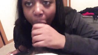I love sucking and throating my mans dick until he cums