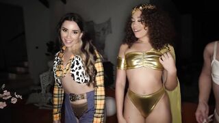 RICKYSROOM Willow Ryder, Tommy King, & Aria Lee in their Halloween costumes share a BBC