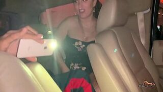 Coach Cardher gets road head from Helena Price while cruising down the las Vegas strip