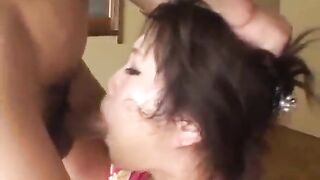 Busty is roughly pumped in mouth and twat