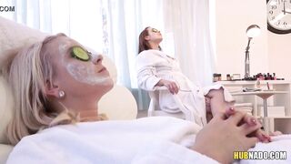 Foxy Sanie, Licky Lex and Veronica Leal # Squirting sex in the spa
