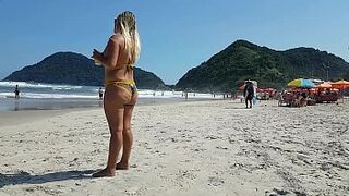 Looking for man with volume in swim trunks in front of her cuckold husband!!!