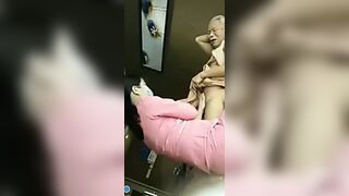asian massage girl with old guy