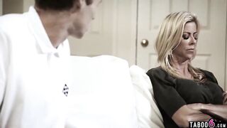 Stepmom and teen girlfriend fight for his attention