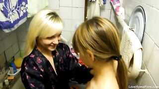 Two Party Girls Start Their Own Bathroom Fun