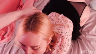 I filled my cute girlfriend after a date