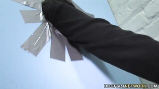 Becky Cohen Sucks And Fucks Huge White Dick At A Gloryhole