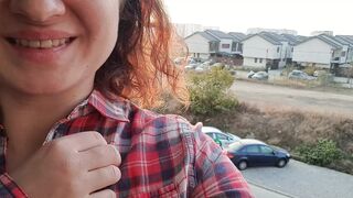 girl cums from shopping and the risk of being seen