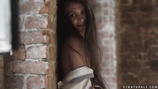 Petite teen Stefanie and her lover