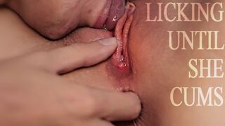 CUNILINGUS AND PUSSY LICKING UNTIL SHE CUMS CLOSE UP