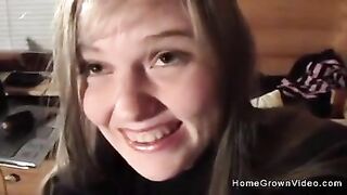 Horny blonde girlfriend is more than willing to fuck