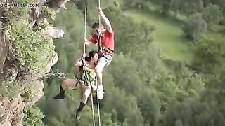 Cliffhanging sex