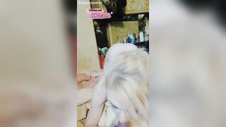 Little Tries to Swallow Huge Cock