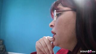 Saggy Tits Teen at Porn Casting and German Mature help her