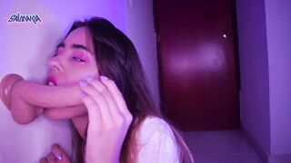 Sucking this big dildo and I love it – Salmakia