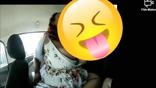 Ebony slut I fucked in the back of my car