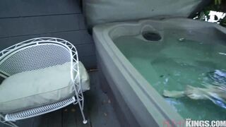Slutty step Sister Fucks Perverted in Back Yard
