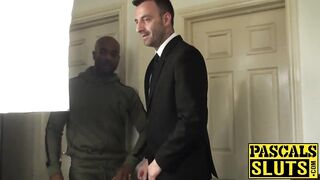 Extremely sexy sub ass destroyed in BDSM threesome