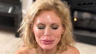 BJRAW Gorgeous busty blonde MILF Casca Akashova picked up in Miami and throat fucked