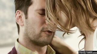 Teen stepdaughter seducing her stepdad