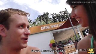 HUNT4K. Hunter meets Susan Ayn on public beach and has anal