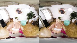 Yoga with Big Tits Blonde in VR