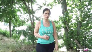 GERMAN SCOUT - BIG ASS BBW MATURE TALK TO FUCK AT STREET CASTING