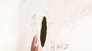 Ebony Daizy Cooper Takes Big Dicks At A Gloryhole