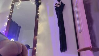 Riding a dildo sucking my boyfriends cock - complete on onlyfans