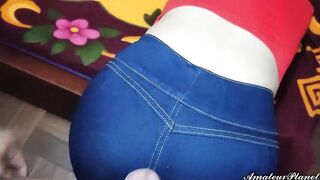 Girl shows me how her new short jean looks on her