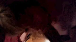 Old blonde big tits whore sucks her client three times