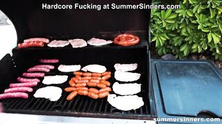 BBQ sauce turns into cumshot