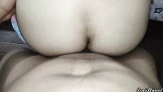 My innocent girl playing with the phone while I play with her ass