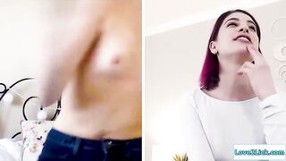 Brides to be fingering on a video chat