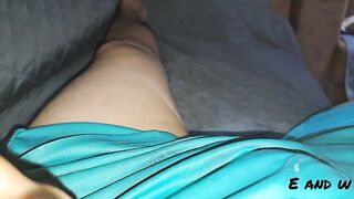 I put my stepbrother's dick inside my hairy pussy