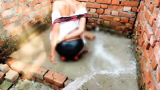 18+ School Girl Outdoor Bathing With Sexy Uniform Clear Voice
