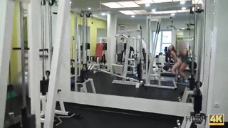 HUNT4K. After hard training in gym lassie is ready for sex