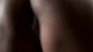 Sleneder black girl Monique rides white stud with her ass