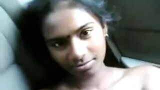 Shy Tamil girl in car with clear Audio