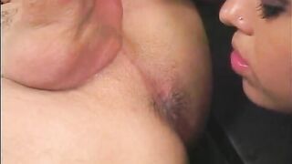 she sucks his big cock so nice and as a reward there is facial insemination
