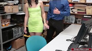 Sexy babe fucked for shoplifting