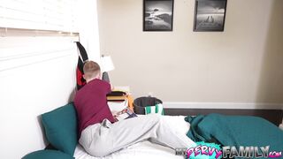 Stepmom Uses Big Natural Tits to Bribe Stepson