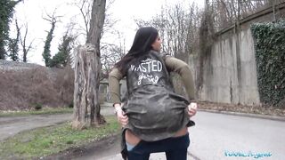 Public Agent Outdoor orgasms for Serbian beauty