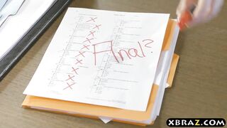 Dumb schoolgirl huge cock anal pounding from the teacher