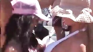wife fucks on a boat during spring break party