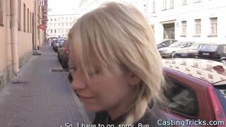 Casting amateur stuffed with agents big cock