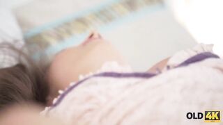 OLD4K. Anita B with slender body enjoys old and young experience