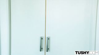 TUSHY Blonde Bombshell Wanted To Be Ga By Her Professor By Any Means Necessary