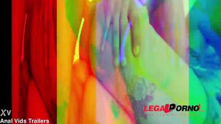 Blonde sluts Chloe Lacourt & Christine Courtney ass fucked by 2 massive cocks DP'ed & c