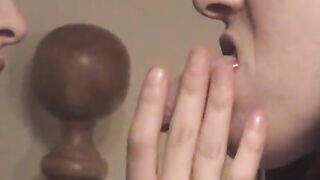 Long Tongue Lesbian Kiss